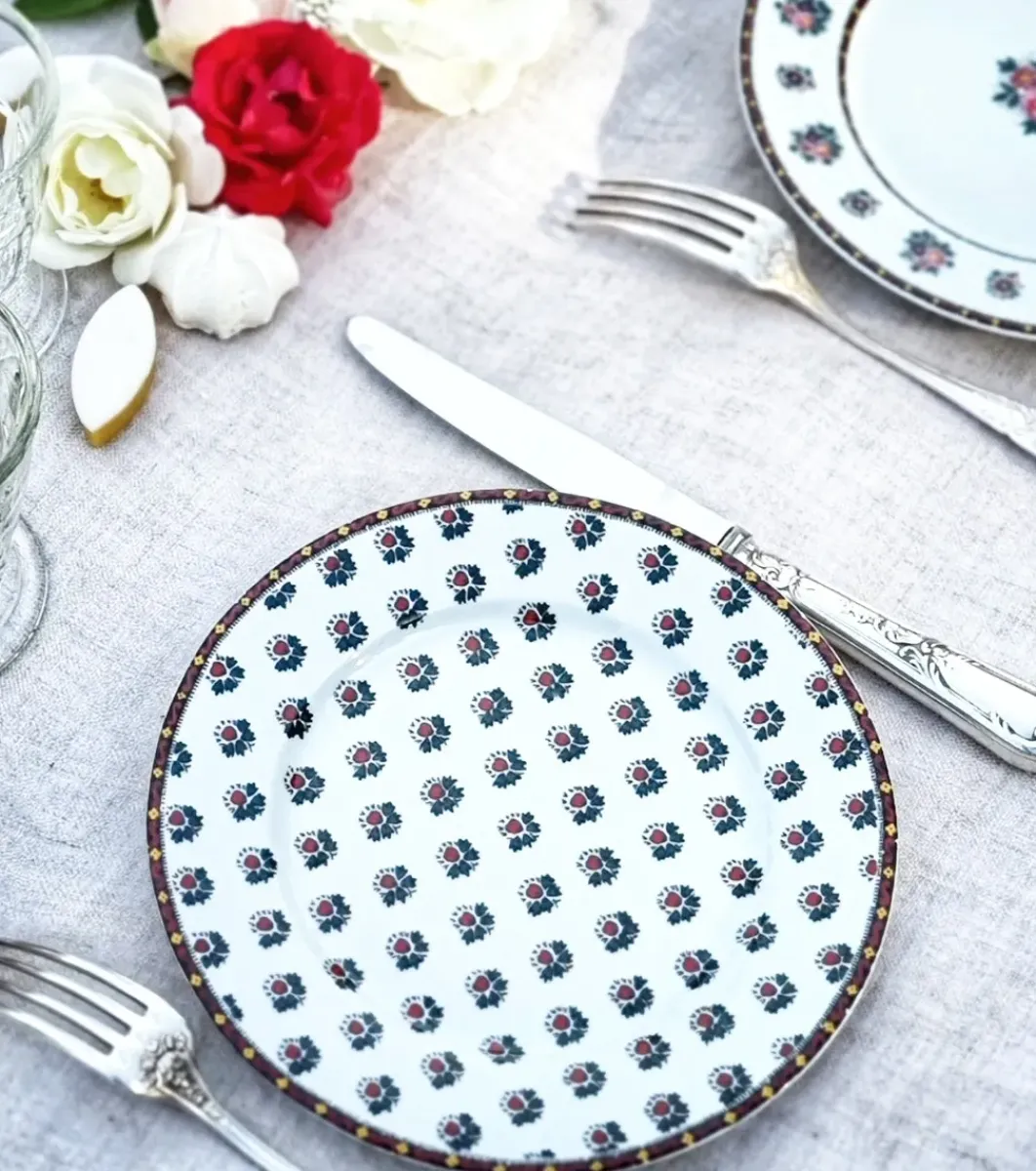 Souleiado Vaisselle | Nos Tables Automnales | Assiette à dessert FLEUR D'ARLES