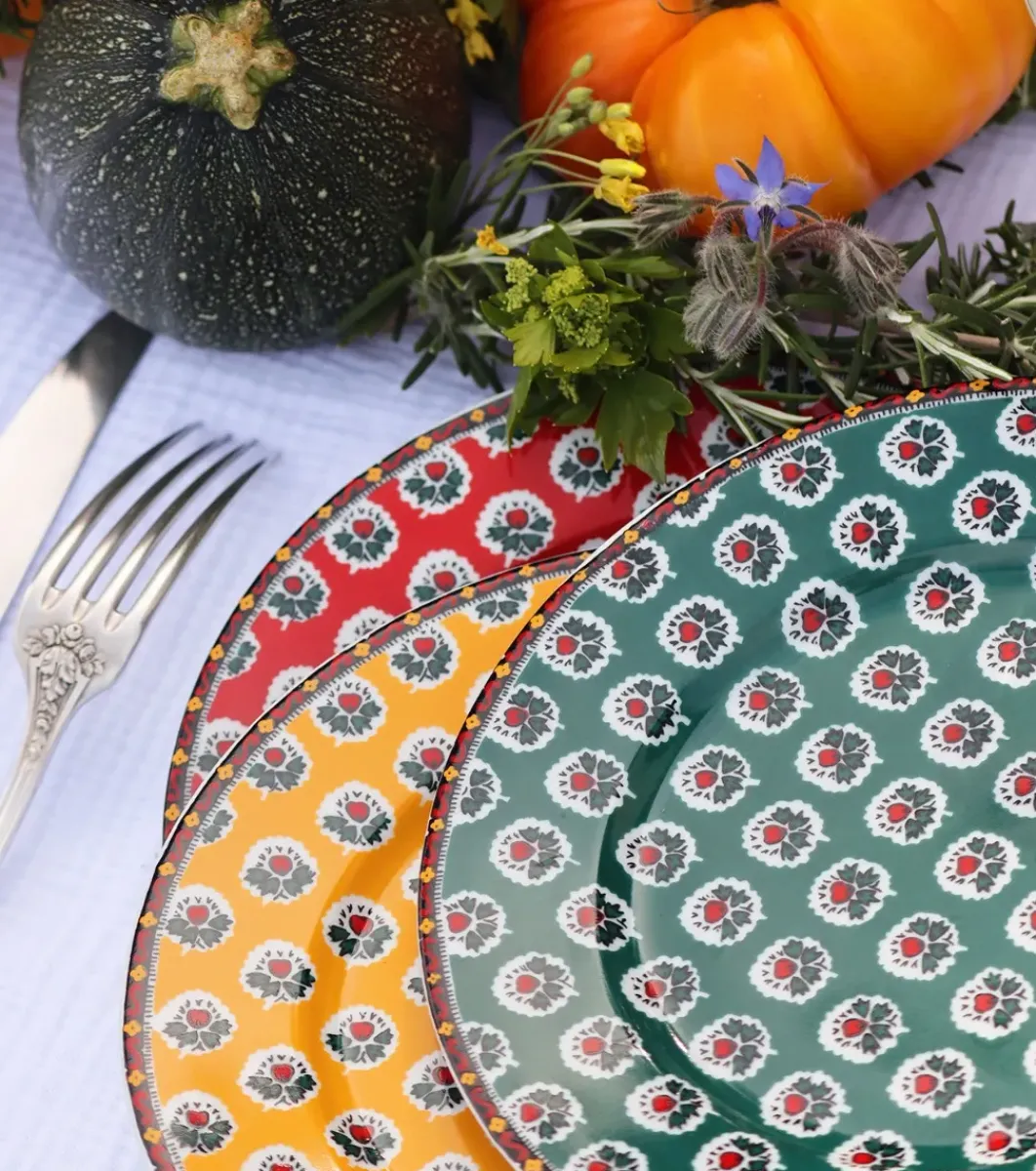 Souleiado Vaisselle | Nos Tables Automnales | Assiette à dessert FLEUR D'ARLES