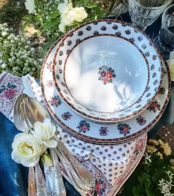 Souleiado Vaisselle | Nos Tables Automnales | Assiette creuse Frise POMPADOUR