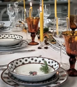 Souleiado Vaisselle | Nos Tables Automnales | Assiette plate Frise POMPADOUR