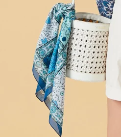 Femme Souleiado Carré Coton | Toute La Collection | Bandana coton PATCH FEUILLAGE 60 x 60 cm