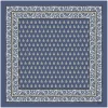 Femme Souleiado Carré Coton | Toute La Collection | Bandana coton SCARABEE bleu denim 60 x 60 cm