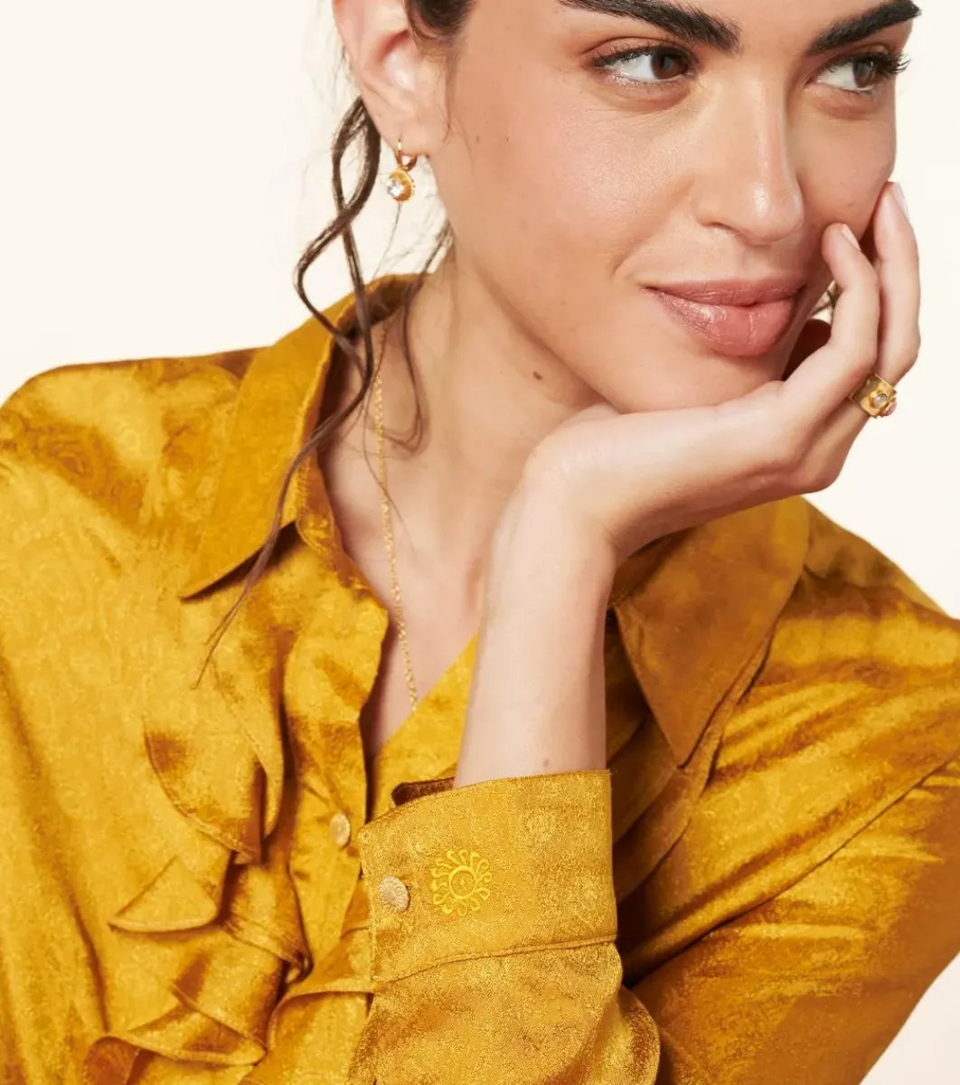 Femme Souleiado Chemises & Blouses | Blouse JOSEFINA Jacquard Trèfle bronze