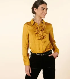 Femme Souleiado Chemises & Blouses | Blouse JOSEFINA Jacquard Trèfle bronze