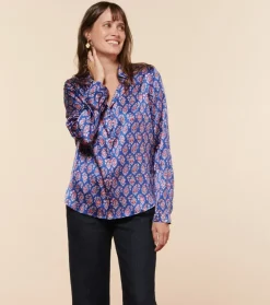 Femme Souleiado Chemises & Blouses | Blouse LINETTE Pondichéry bleu rose