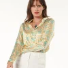 Femme Souleiado Chemises & Blouses | Blouse LINETTE Sault ocre turquoise