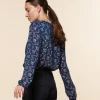 Femme Souleiado Chemises & Blouses | Blouse VIVI Feuille de Vigne marine ciel