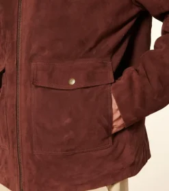 Homme Souleiado Vestes & Manteaux | Blouson TOM en cuir de chèvre suédé