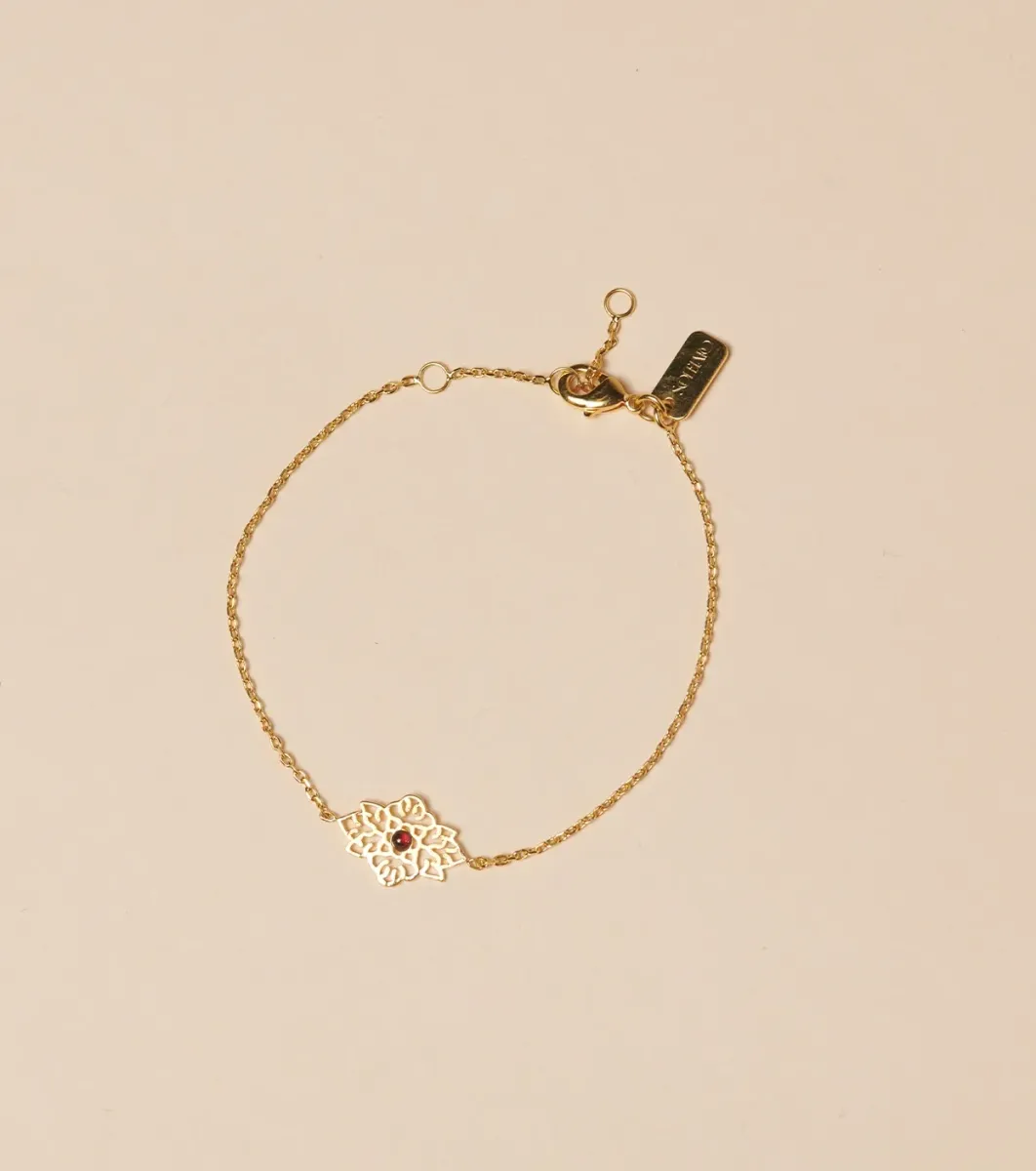 Femme Souleiado Bijoux | Bracelet Merveilleuse ajourée Grenat