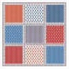 Femme Souleiado Carré Coton | Toute La Collection | Carré de coton L'ITALIENNE bleu rouge 90 x 90 cm