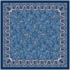 Femme Souleiado Carré Soie | Toute La Collection | Carré de soie STE MAXIME écru et indigo 90 x 90 cm