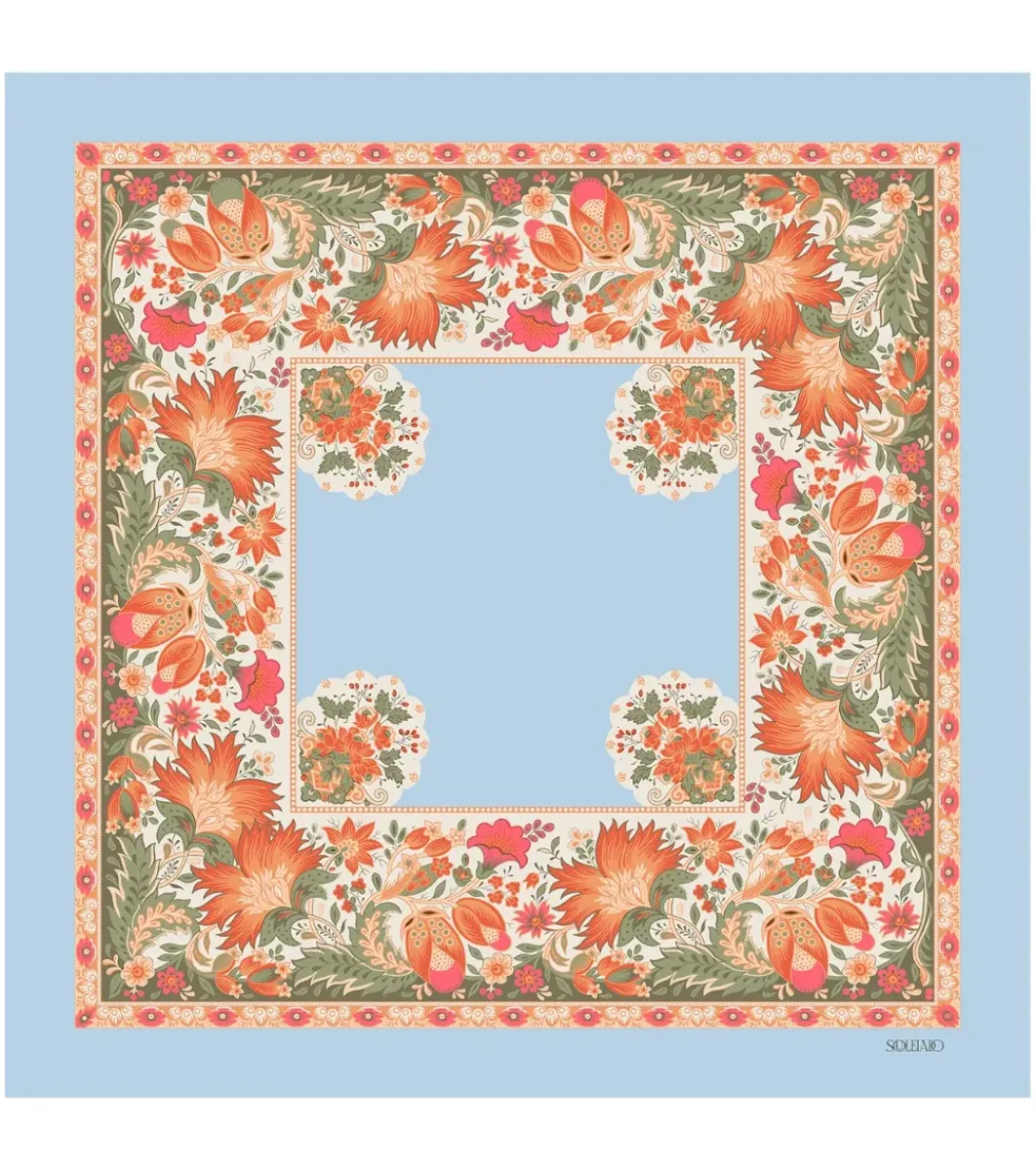 Femme Souleiado Carré Soie | Toute La Collection | Carré de soie TANTE ALICE 90 x 90 cm