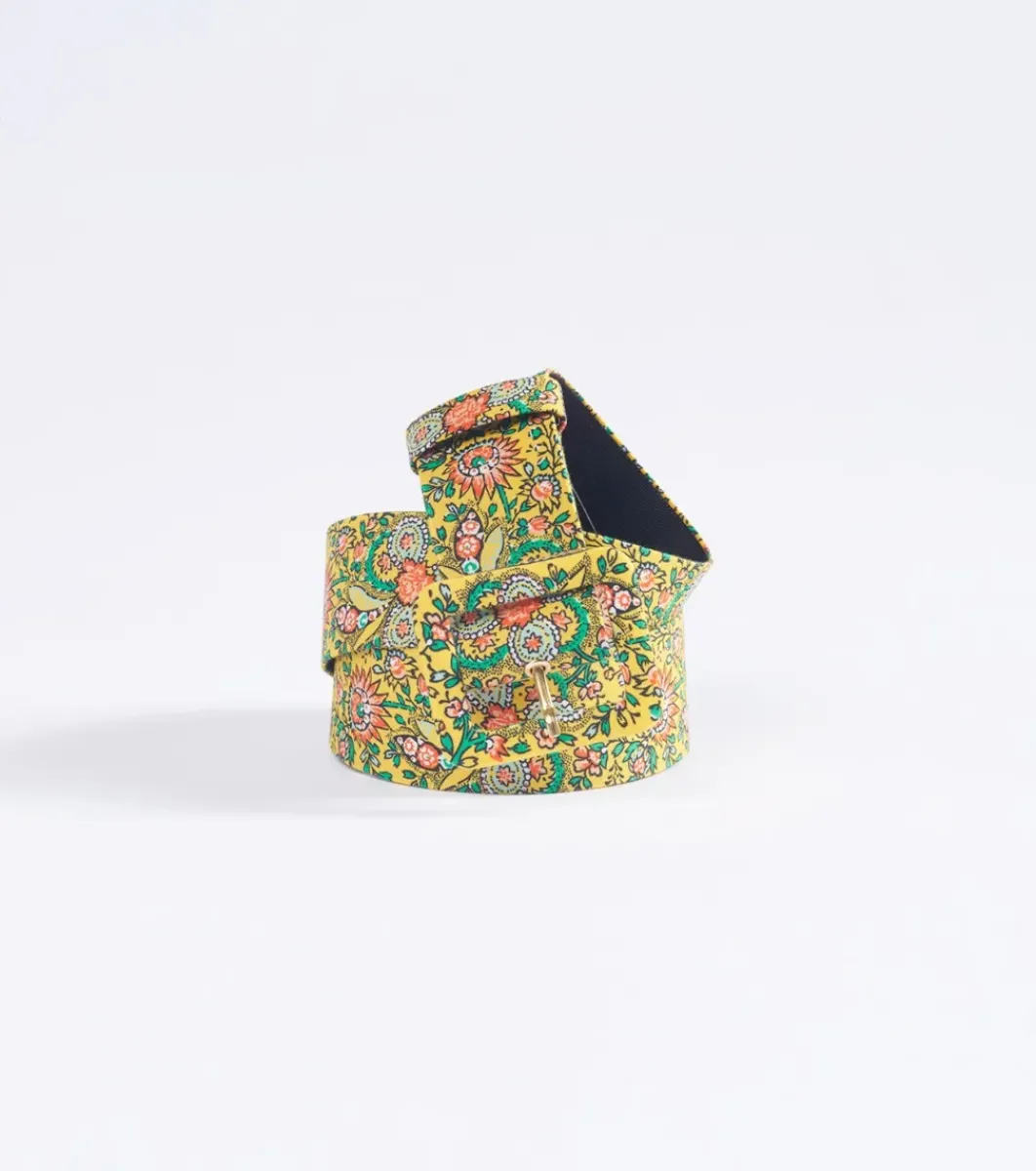 Femme Souleiado Ceintures | Ceinture Femme BEATRIZ Frise Chardon soleil corail