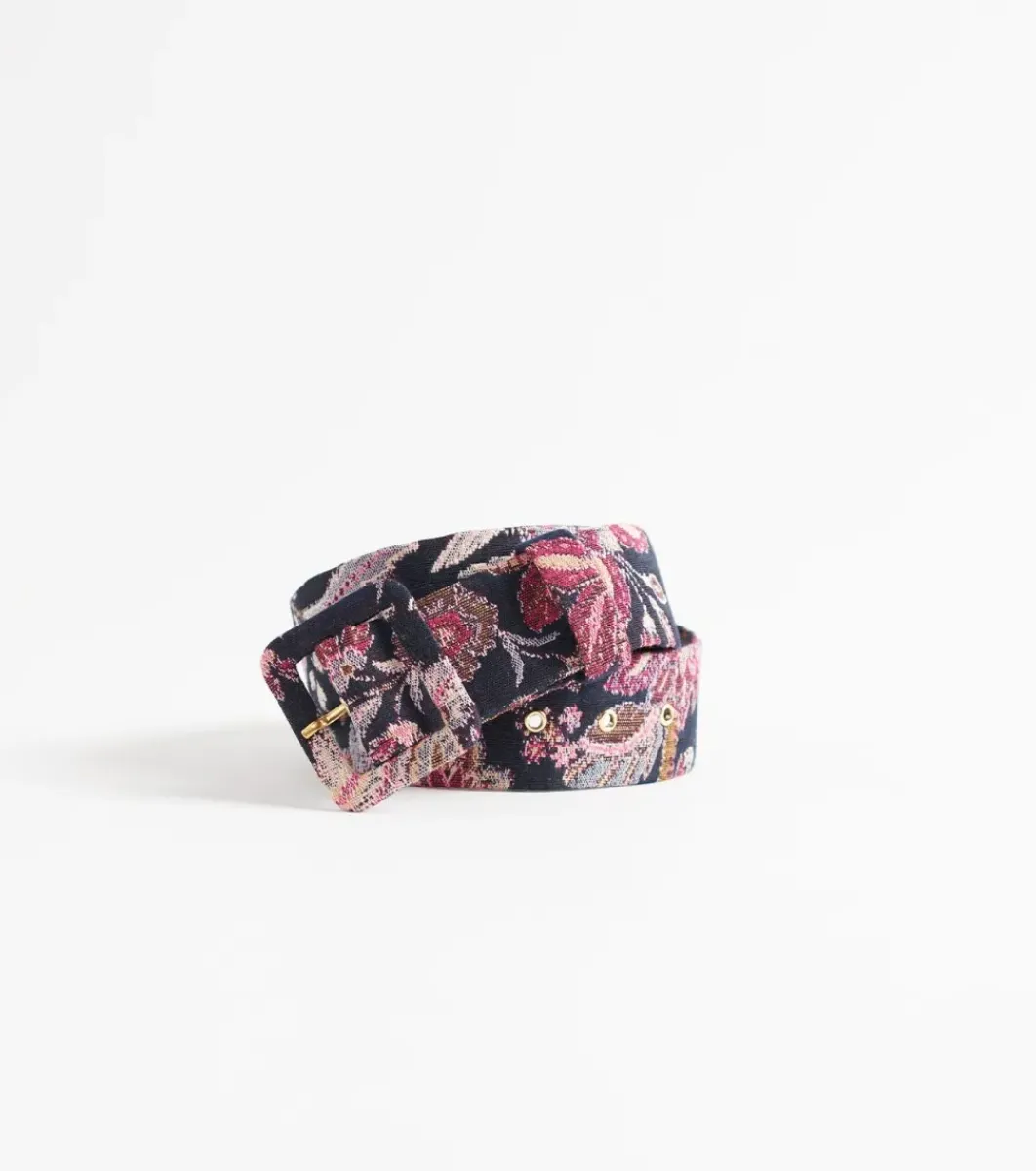 Femme Souleiado Ceintures | Ceinture Femme BEATRIZ Héron marine fuchsia