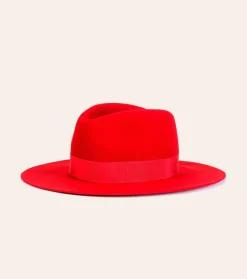 Femme Souleiado Accessoires Mode | Chapeau cloche feutre rouge garance