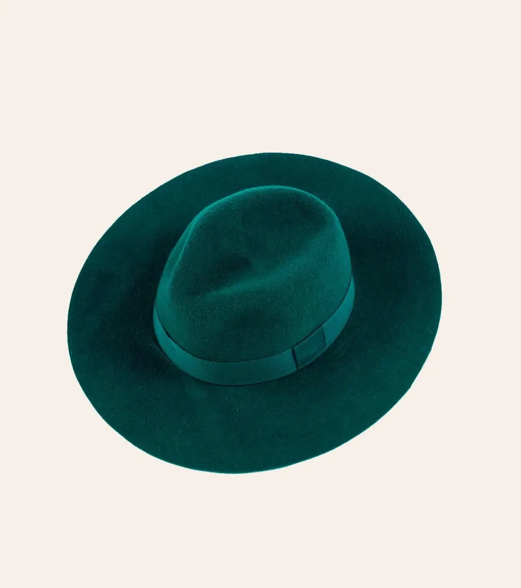 Femme Souleiado Accessoires Mode | Chapeau cloche feutre vert bouteille