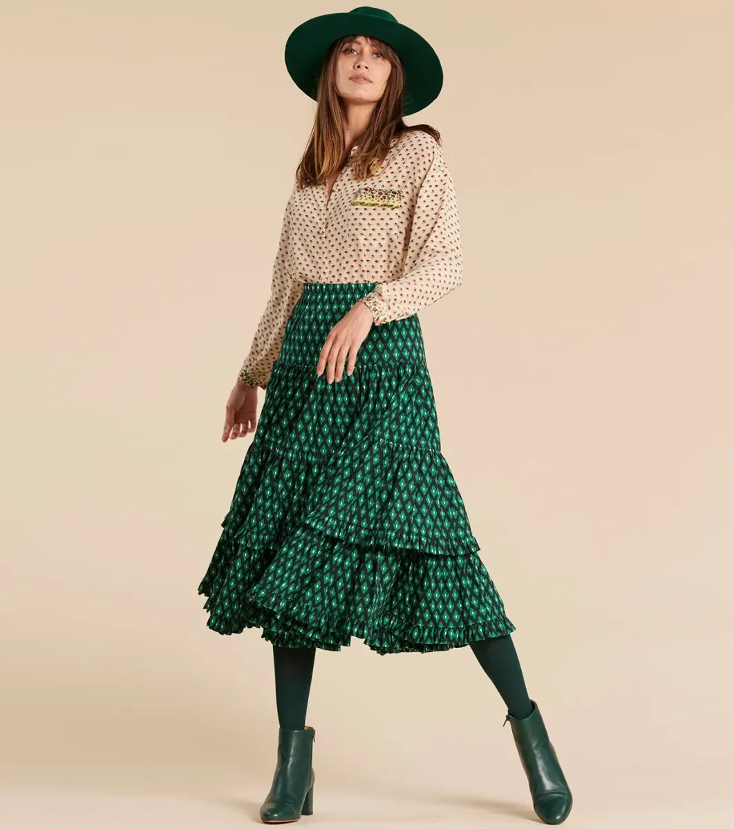 Femme Souleiado Accessoires Mode | Chapeau cloche feutre vert bouteille