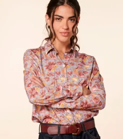 Femme Souleiado Chemises & Blouses | Chemise DIEGA Alice bleu rose