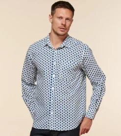 Homme Souleiado Chemises | Chemise DROITE La Mouche blanc/bleu