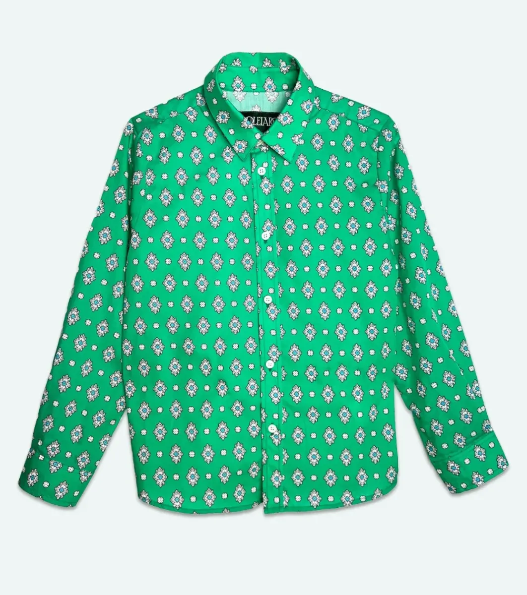 Enfant Souleiado Garçon | Fille | Chemise Enfant PITCHOUN Merveille menthe aqua