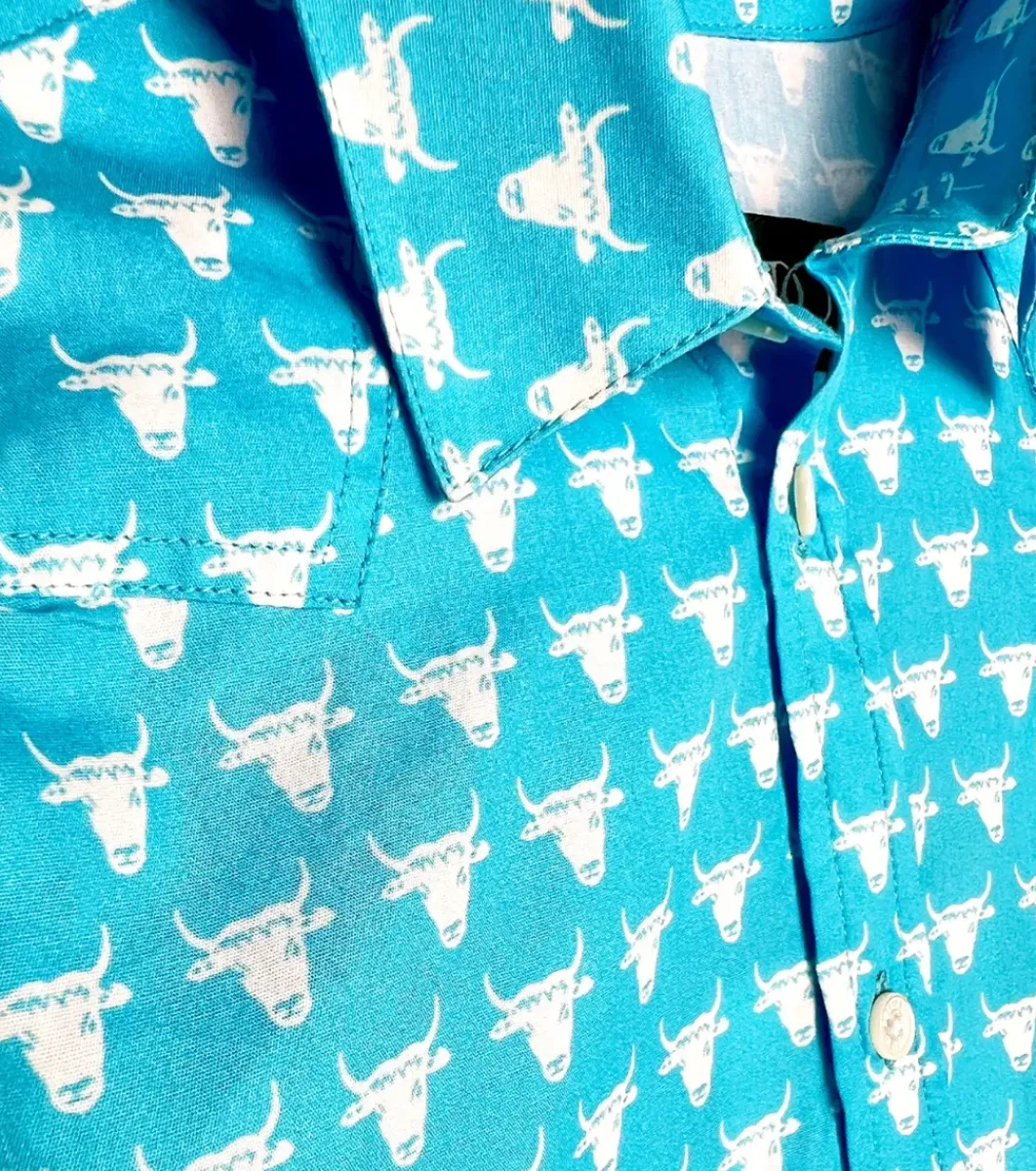 Enfant Souleiado Garçon | Fille | Chemise Enfant TEXANE Mini Taureau bleu klein blanc