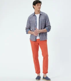 Homme Souleiado Chemises | Chemise GARRIGUE Genêt bleu orange