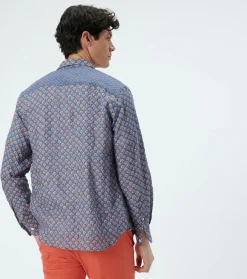 Homme Souleiado Chemises | Chemise GARRIGUE Genêt bleu orange