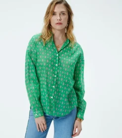 Femme Souleiado Chemises & Blouses | Chemise LENA Merveille menthe aqua