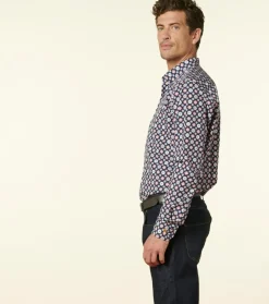 Homme Souleiado Chemises | Chemise MILO Maillane marine rouge