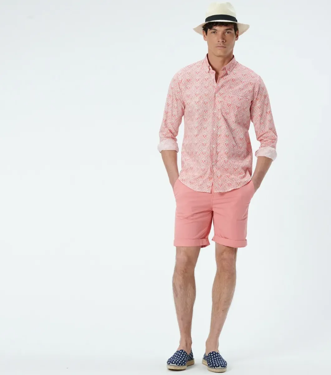 Homme Souleiado Chemises | Chemise MILO Petit Rêve d'Orient rouge ciel