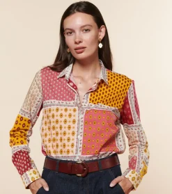 Femme Souleiado Chemises & Blouses | Chemise REGULAR ELLIE L'Italienne rouge abricot