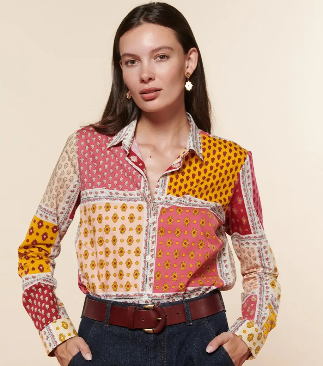 Femme Souleiado Chemises & Blouses | Chemise REGULAR ELLIE L'Italienne rouge abricot
