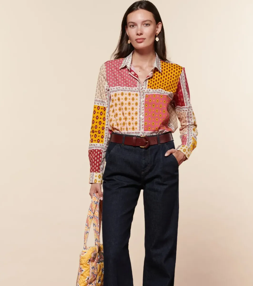 Femme Souleiado Chemises & Blouses | Chemise REGULAR ELLIE L'Italienne rouge abricot