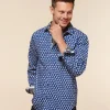 Homme Souleiado Chemises | Chemise REGULAR FREDERI Fleur de Maussane bleu rouge