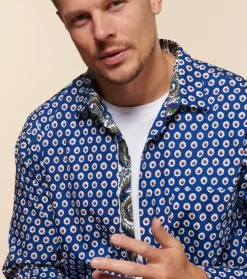 Homme Souleiado Chemises | Chemise REGULAR FREDERI Fleur de Maussane bleu rouge