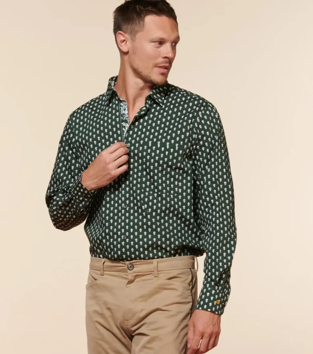 Homme Souleiado Chemises | Chemise REGULAR FREDERI Mouche cyprès
