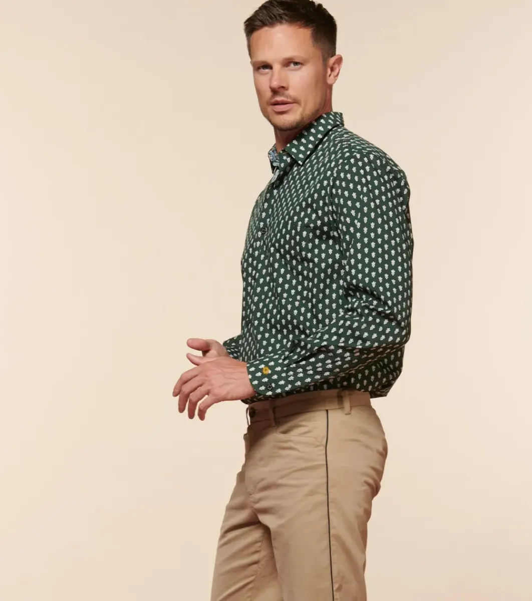 Homme Souleiado Chemises | Chemise REGULAR FREDERI Mouche cyprès