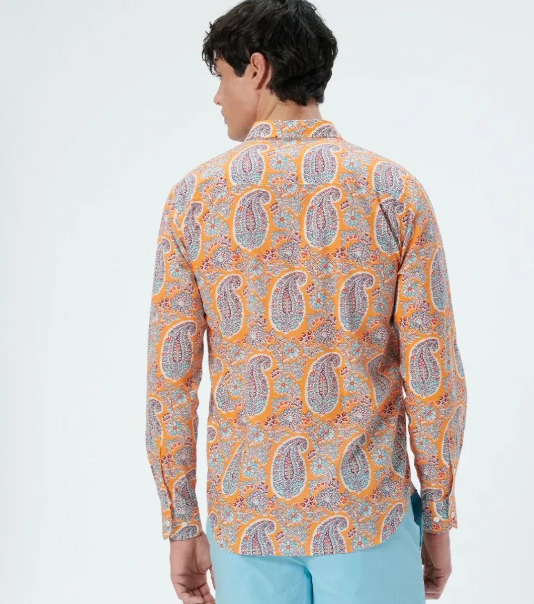 Homme Souleiado Chemises | Chemise REGULAR Max abricot turquoise