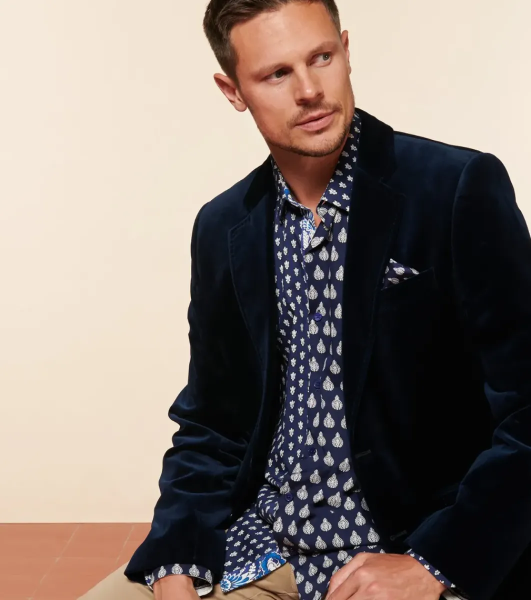 Homme Souleiado Chemises | Chemise REGULAR Patch Mouche Scarabée marine