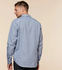Homme Souleiado Chemises | Chemise SLIM ALPHONSE Mini Mouche ciel