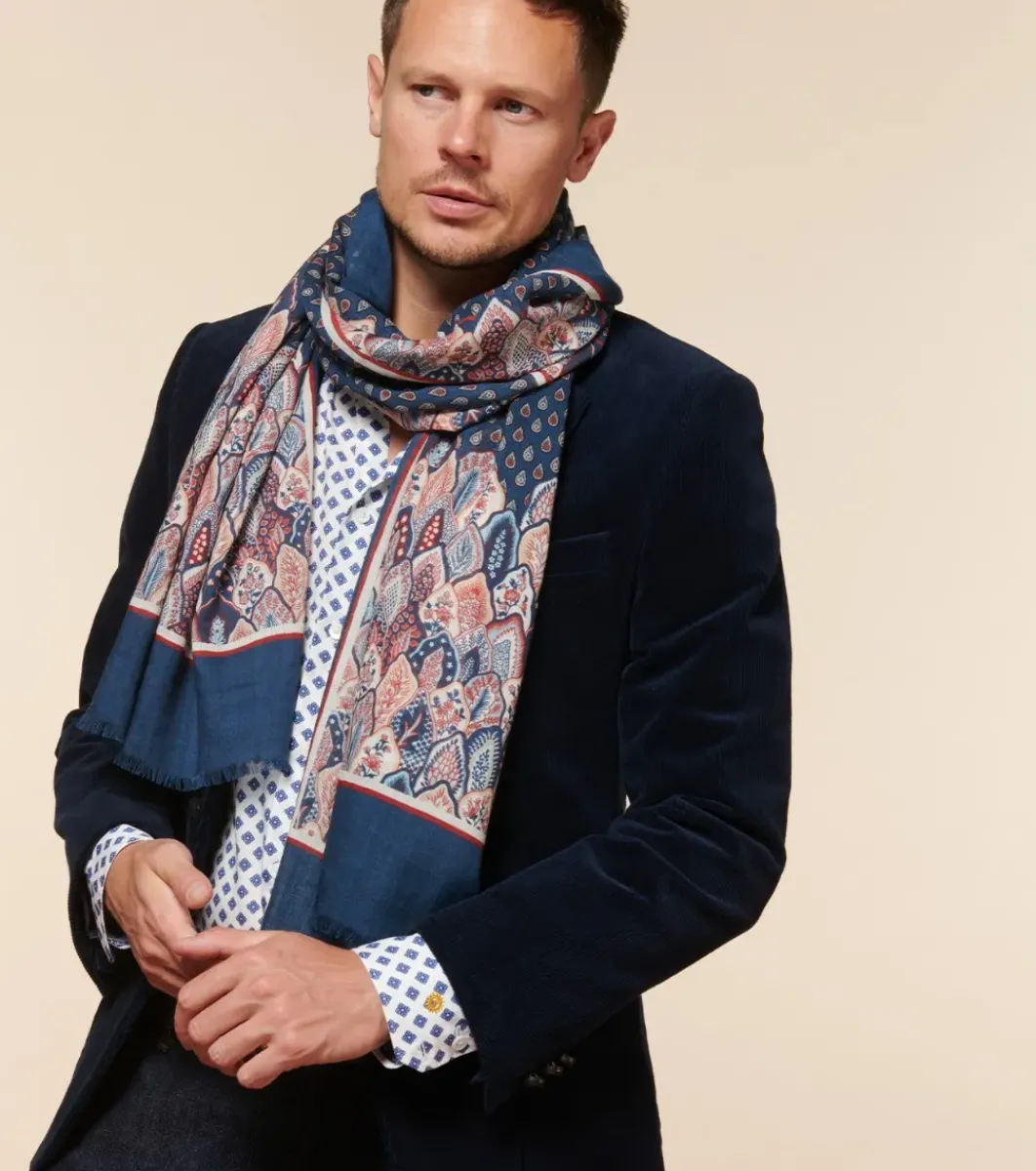 Homme Souleiado Chemises | Chemise SLIM MILO Calisson ciel
