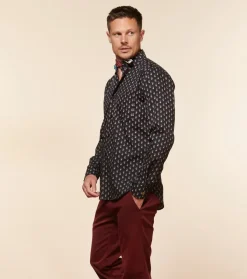 Homme Souleiado Chemises | Chemise SLIM MILO Mini Jaipur rouge