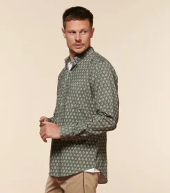 Homme Souleiado Chemises | Chemise SLIM MILO Petit Scarabée orange