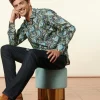 Homme Souleiado Chemises | Chemise SLIM Persepolis anthracite turquoise