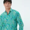 Homme Souleiado Chemises | Chemise SLIM Plume vert d'eau
