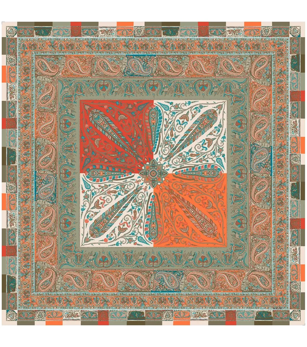 Femme Souleiado Châle | Toute La Collection | Châle en laine et soie RADJAH 135 x 135 cm