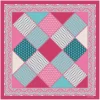Femme Souleiado Châle | Toute La Collection | Châle en soie MADEMOISELLE BURLES rose turquoise 135 x 135 cm