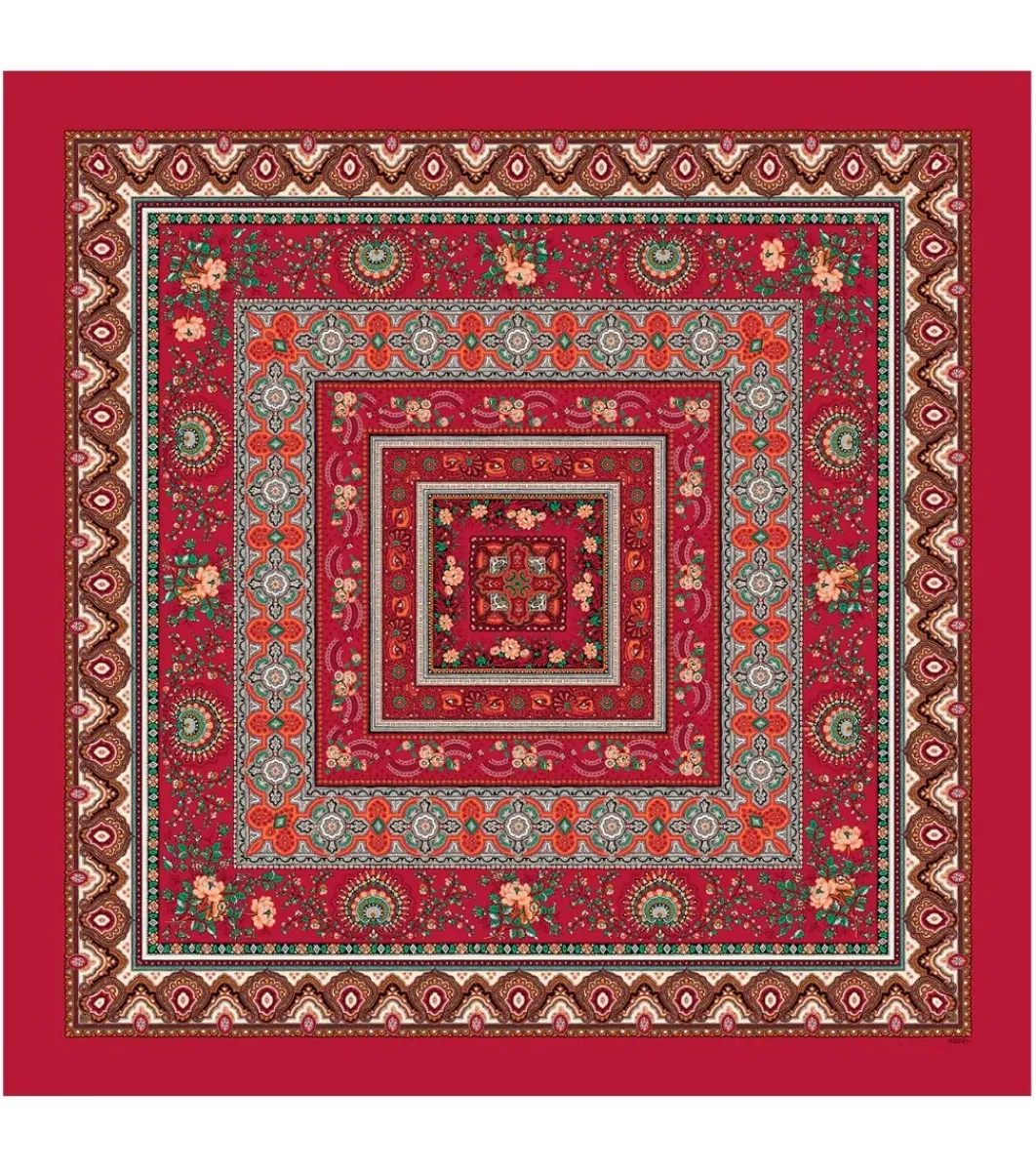 Femme Souleiado Châle | Toute La Collection | Châle laine et soie INFINIMENT BORDURE 140 x 140 cm