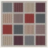 Femme Souleiado Châle | Toute La Collection | Châle laine et soie ITALIENNE Gris & Bordeaux 135 x 135 cm