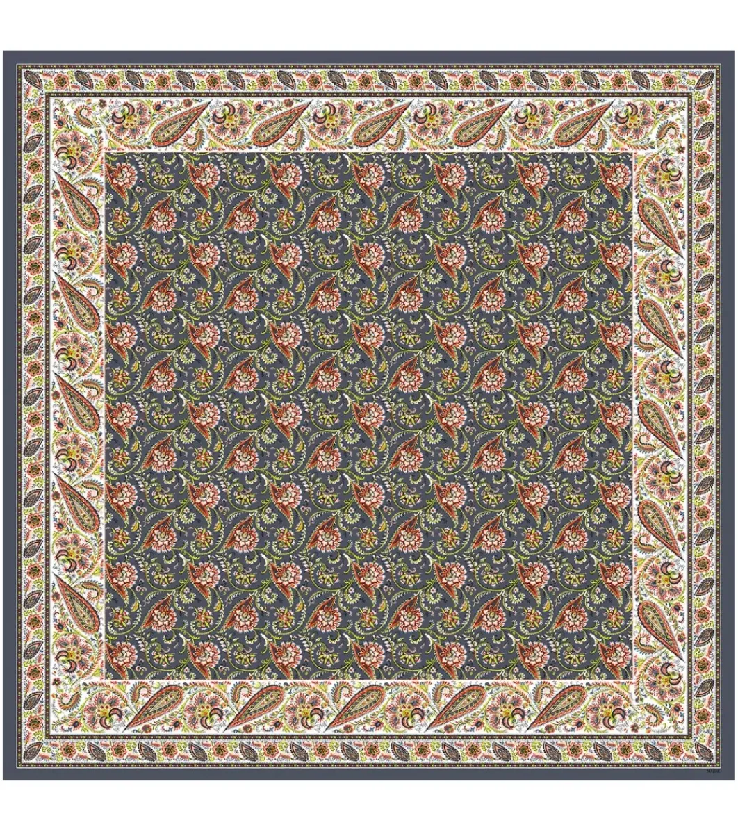 Femme Souleiado Châle | Toute La Collection | Châle laine et soie PERSEPOLIS 140 x 140 cm